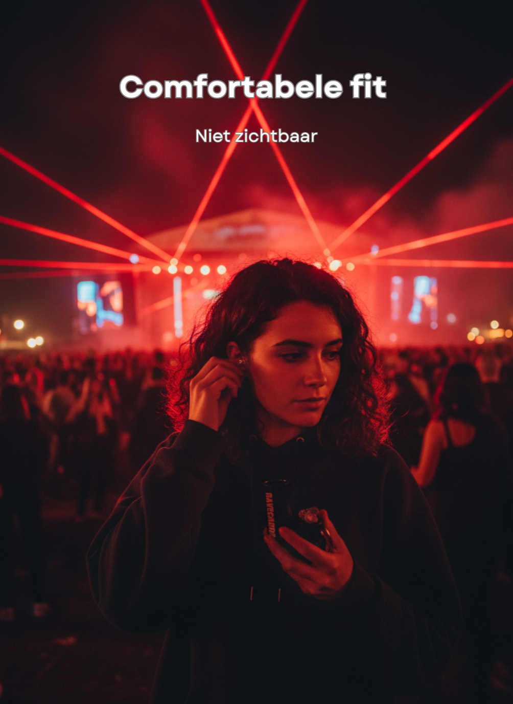 De ultieme festival oordoppen: ze zijn extra comfortabel voor langdurig dragen en door het transparante ontwerp bijna onzichtbaar.