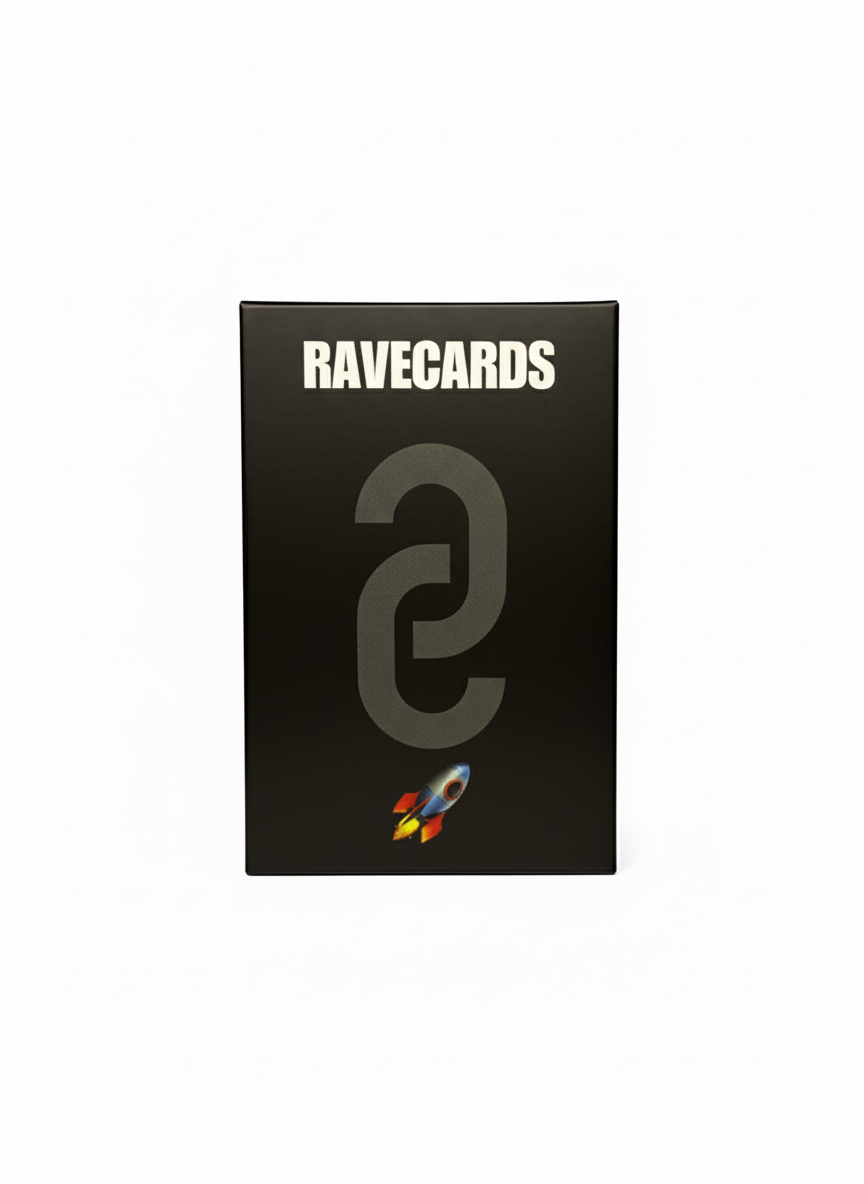 Het officiële Ravecards kaartspel met unieke sidequest-uitdagingen. Het ideale festival spel voor de chill area om het ijs te breken.